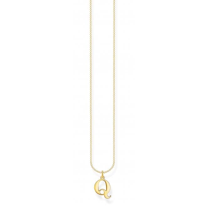 Gold Plated Letter Q Necklace KE2026 - 413 - 39 - L45VThomas Sabo Charm Club CharmingKE2026 - 413 - 39 - L45V