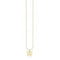 Gold Plated Letter W Necklace KE2032 - 413 - 39 - L45VThomas Sabo Charm Club CharmingKE2032 - 413 - 39 - L45V