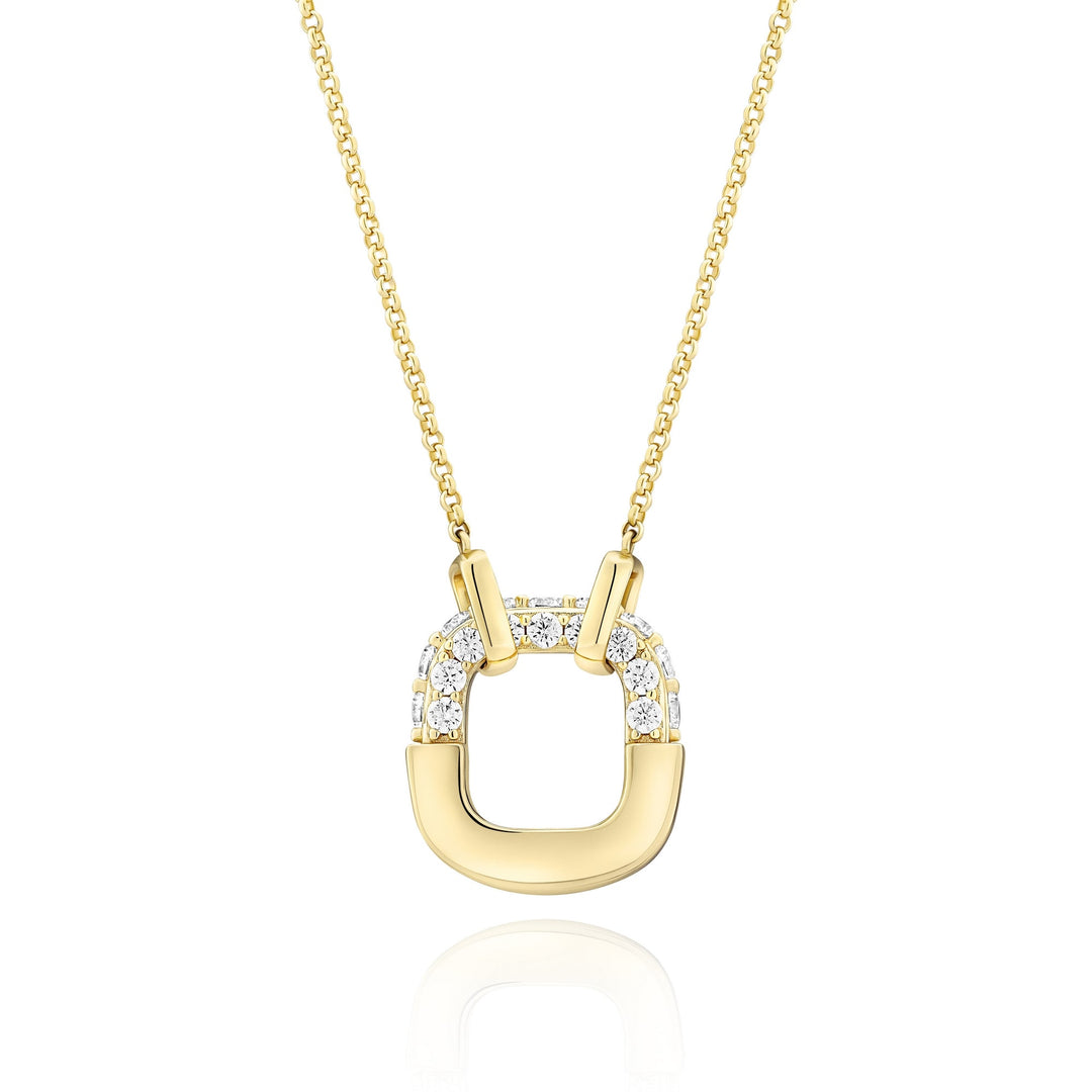 Gold Plated Maratea Necklace SJ - N2453 - CZ - YGSif JakobsSJ - N2453 - CZ - YG