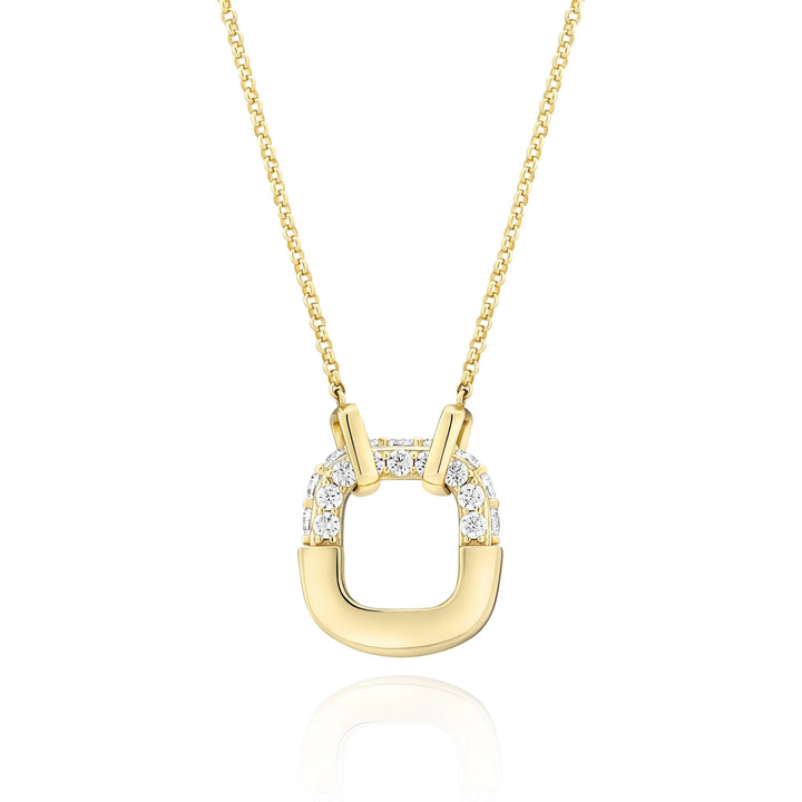 Gold Plated Maratea Necklace SJ - N2453 - CZ - YGSif JakobsSJ - N2453 - CZ - YG