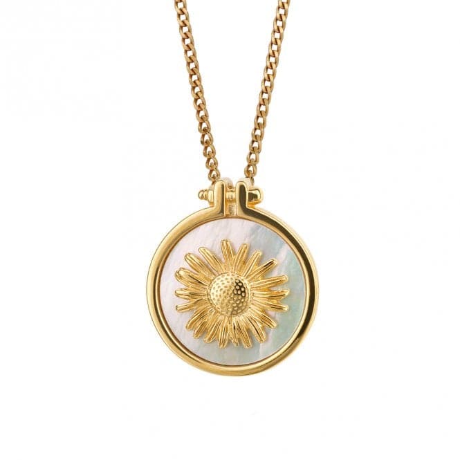 Gold Plated Mop Sunflower Pendant P5269WBeginningsP5269W