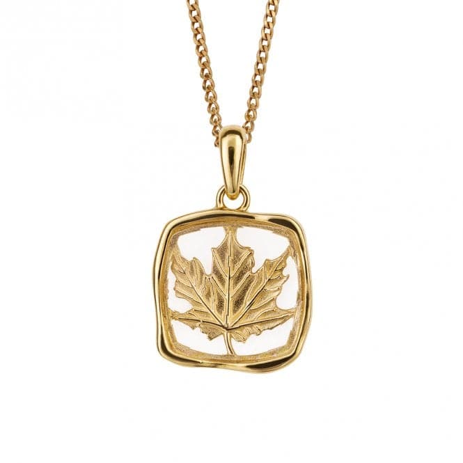 Gold Plated Open Square Leaf Pattern Pendant P5240BeginningsP5240