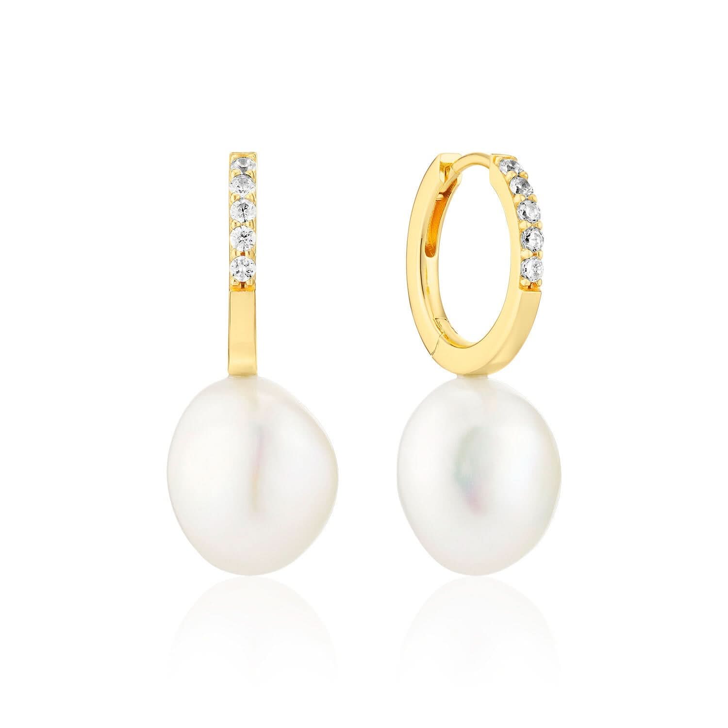 Gold Plated Padua Uno Earrings SJ - E2443 - PCZ - YGSif JakobsSJ - E2443 - PCZ - YG
