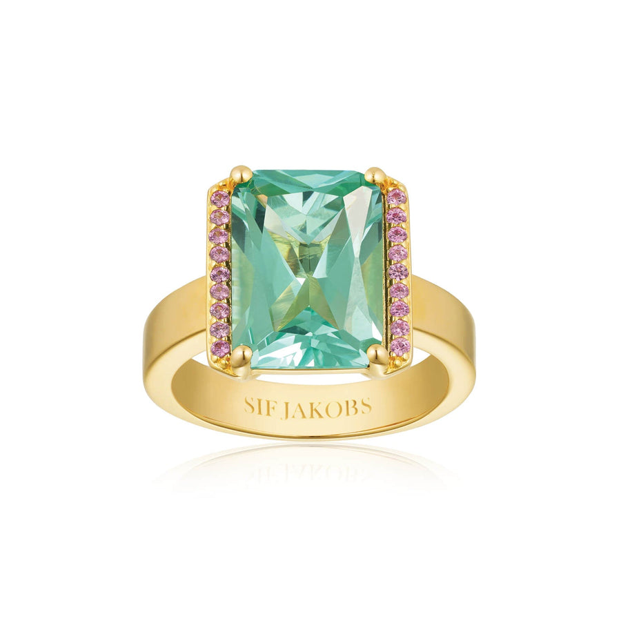 Gold Plated Roccanova Altro Grande Ring SJ - R42267 - TQPK - YGSif JakobsSJ - R42267 - TQPK - YG - 52