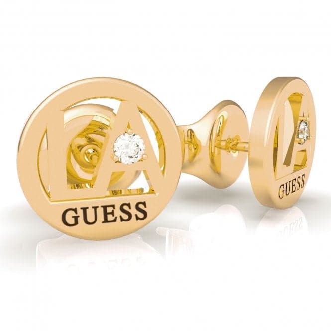 Gold Plated Round Stud Earrings UBE79052Guess JewelleryUBE79052