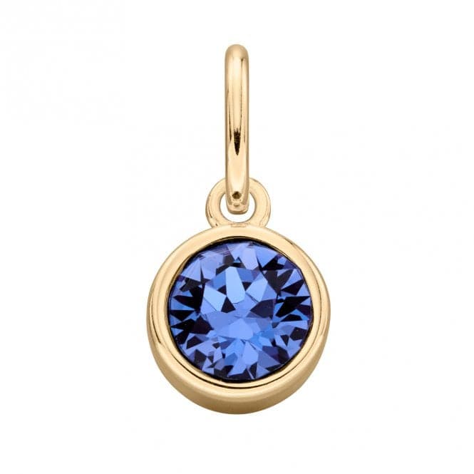 Gold Plated Sapphire Swarovski Crystal PendantBeginningsP1586