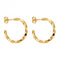 Gold Plated Twisted Hoop Earrings E6269BeginningsE6269