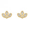 Gold Plated Zirconia Lotus Flower Earrings E6274CBeginningsE6274C
