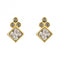 Gold Plated Zirconia Lozengue Earrings E6273CBeginningsE6273C