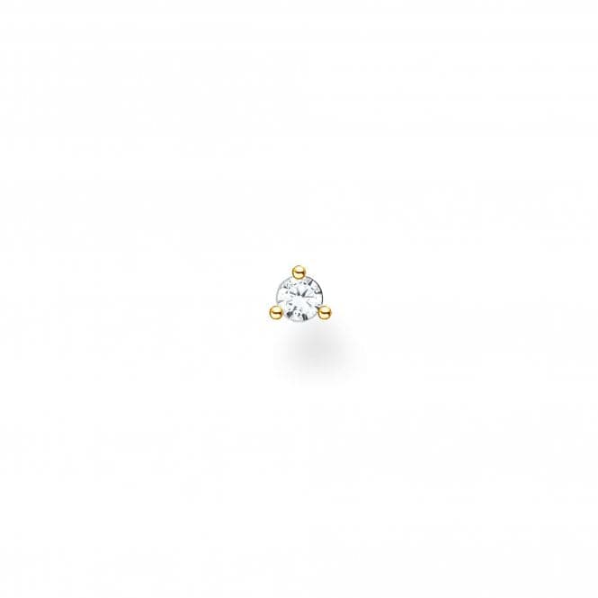 Gold Plated Zirconia White Single Ear Stud H2197 - 414 - 14Thomas Sabo Charm Club CharmingH2197 - 414 - 14
