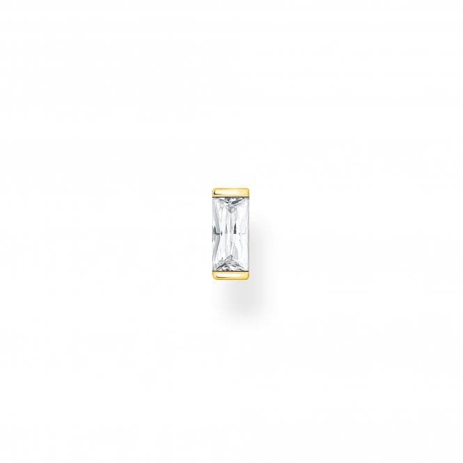 Gold Plated Zirconia White Stone Single Ear Stud H2185 - 414 - 14Thomas Sabo Charm Club CharmingH2185 - 414 - 14