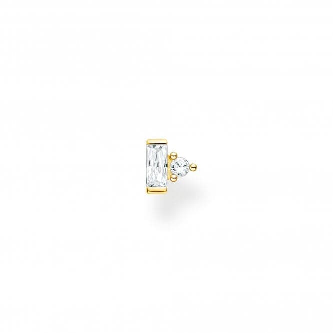 Gold Plated Zirconia White Stone Single Ear Stud H2186 - 414 - 14Thomas Sabo Charm Club CharmingH2186 - 414 - 14