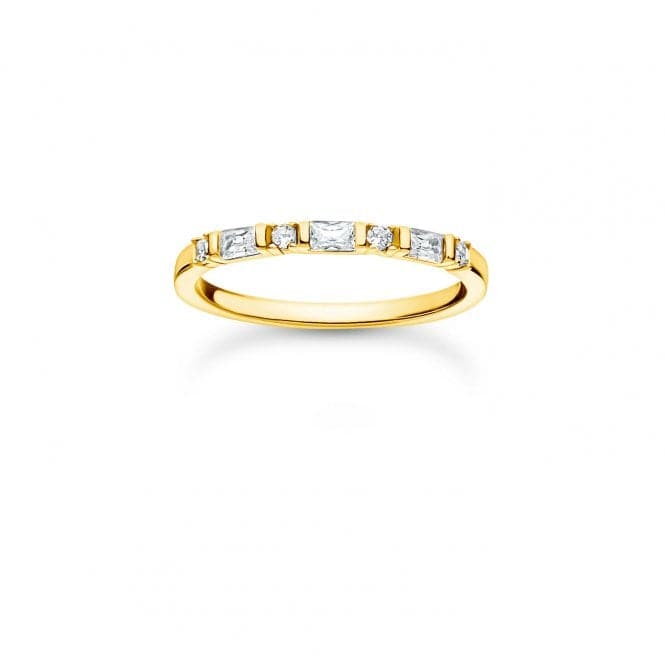 Gold Plated Zirconia White Stones Ring TR2348 - 414 - 14Thomas Sabo Charm Club CharmingTR2348 - 414 - 14 - 48