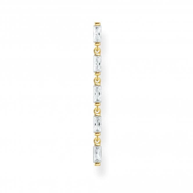 Gold Plated Zirconia White Stones Single Earring H2184 - 414 - 14Thomas Sabo Charm Club CharmingH2184 - 414 - 14