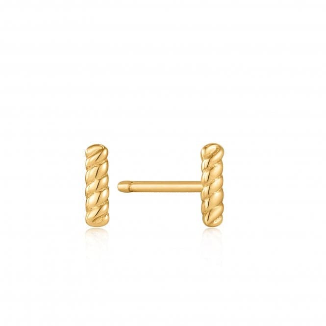 Gold Rope Bar Stud Earrings E036 - 01GAnia HaieE036 - 01G