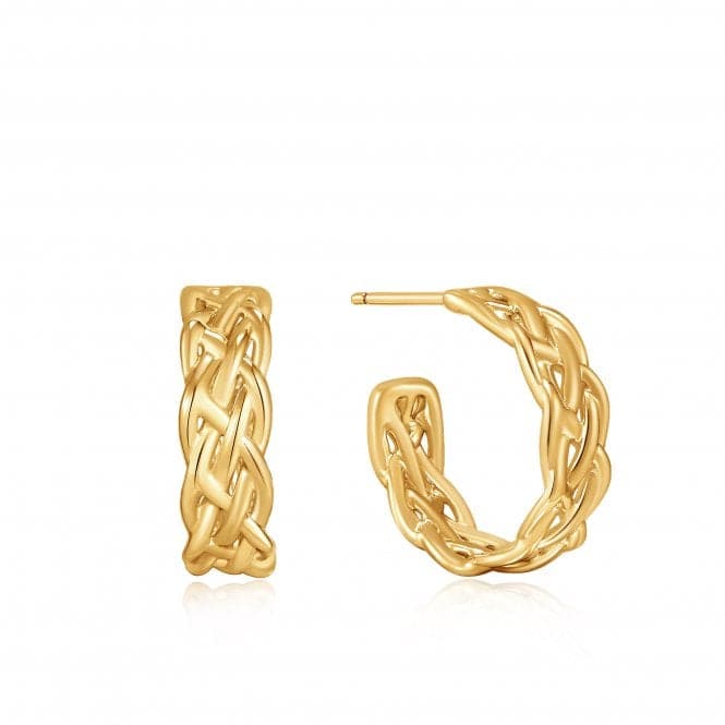 Gold Rope Chunky Hoop Earrings E036 - 05GAnia HaieE036 - 05G