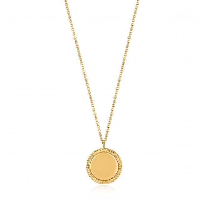 Gold Rope Disc Necklace N036 - 03GAnia HaieN036 - 03G