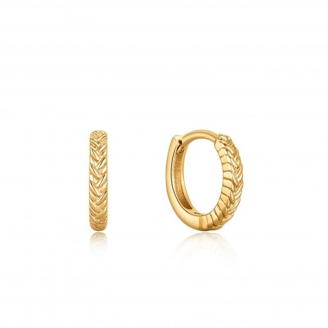 Gold Rope Huggie Hoop Earrings E036 - 03GAnia HaieE036 - 03G