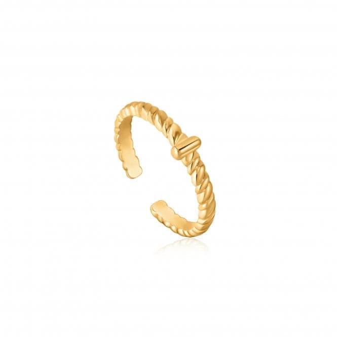 Gold Rope Twist Adjustable Ring R036 - 01GAnia HaieR036 - 01G