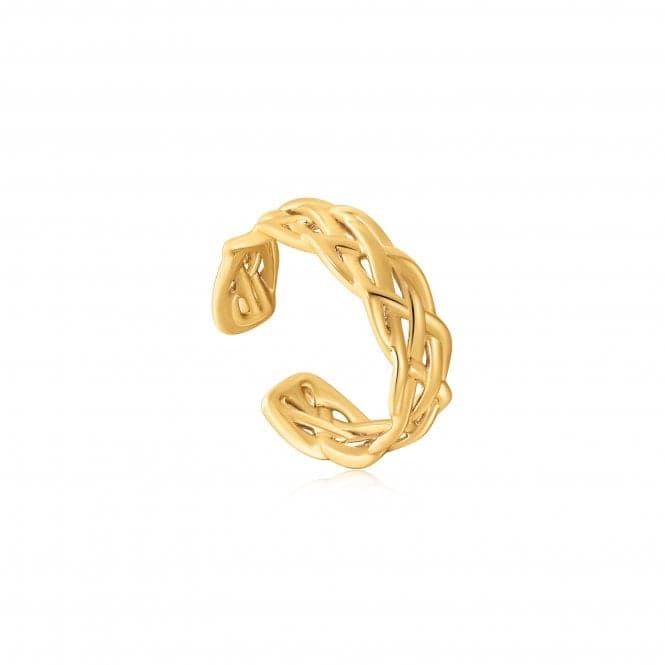Gold Rope Wide Adjustable Ring R036 - 02GAnia HaieR036 - 02G