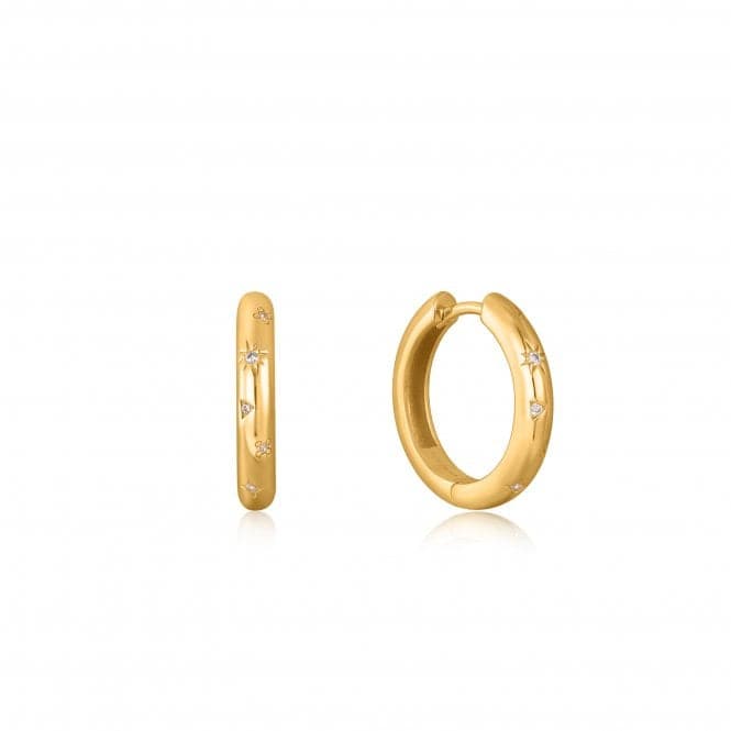 Gold Scattered Stars Hoop Earrings E034 - 06GAnia HaieE034 - 06G