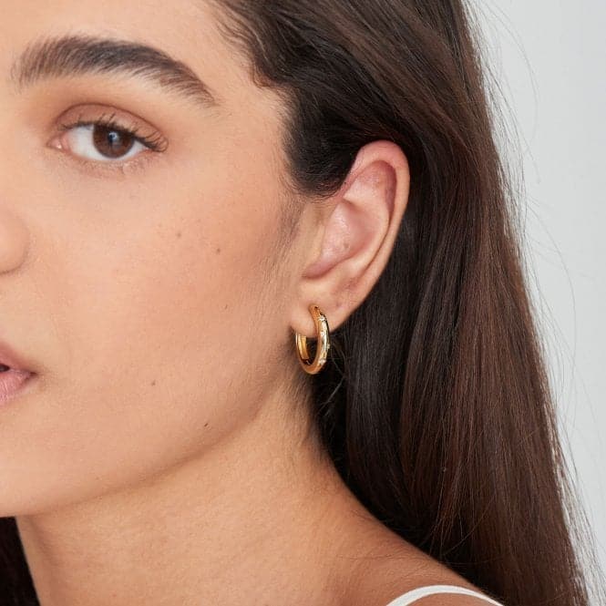 Gold Scattered Stars Hoop Earrings E034 - 06GAnia HaieE034 - 06G