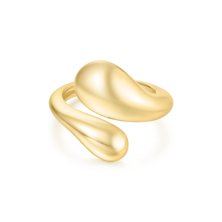 Gold Sculptural Crossover Ring R062 - 03GAnia HaieR062 - 03G