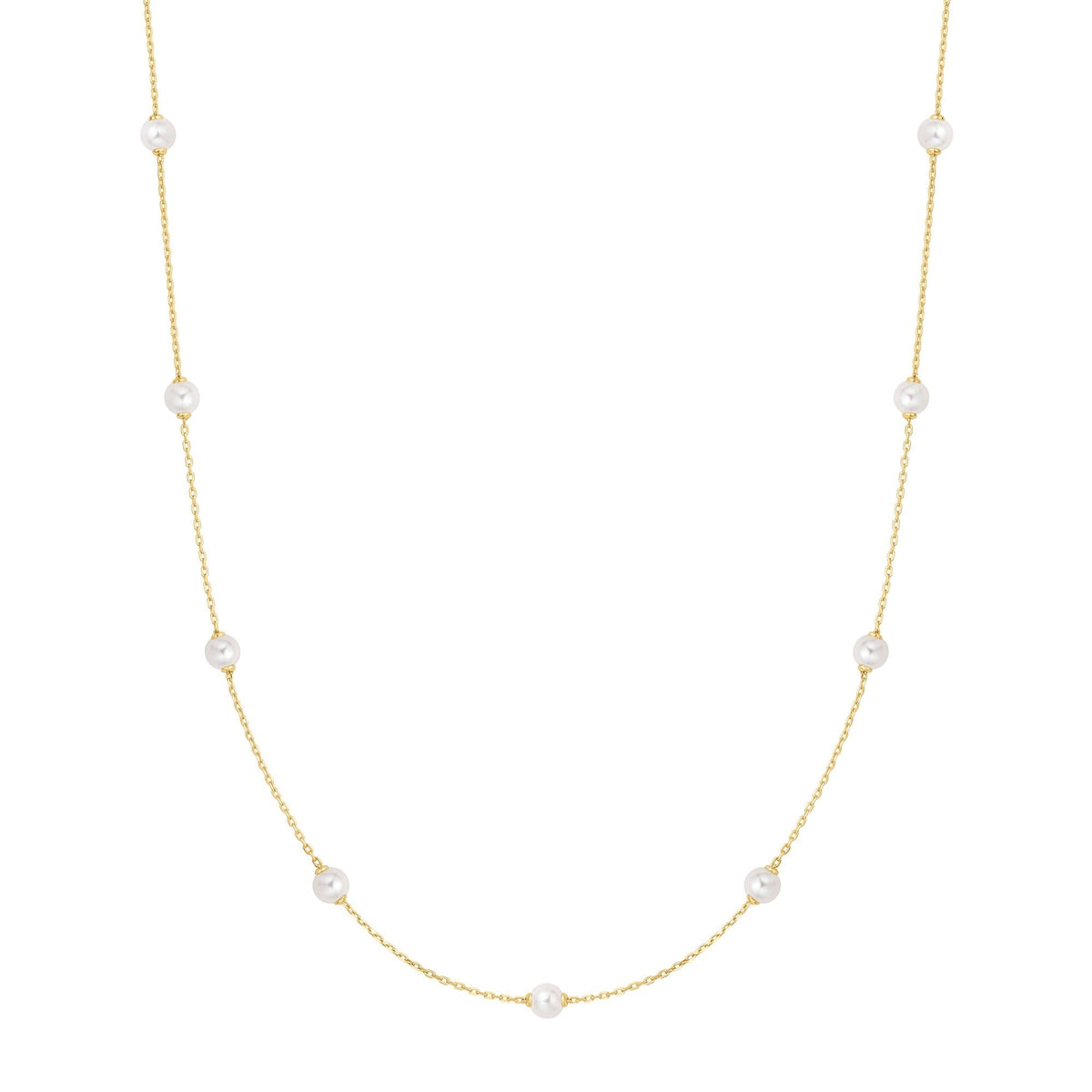 Gold Shell Pearl Station Chain Necklace N065 - 03GAnia HaieN065 - 03G