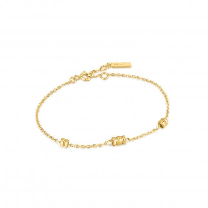 Gold Smooth Twist Chain Bracelet B038 - 01GAnia HaieB038 - 01G