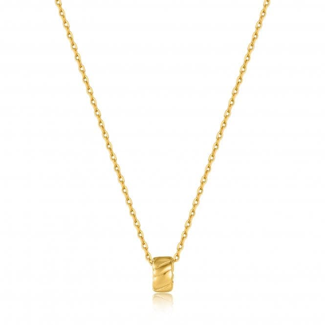 Gold Smooth Twist Pendant Necklace N038 - 03GAnia HaieN038 - 03G