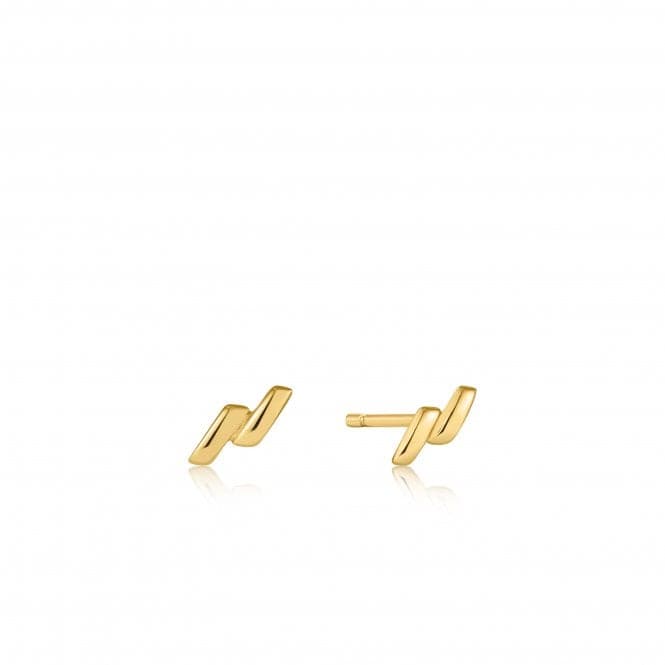 Gold Smooth Twist Stud Earrings E038 - 01GAnia HaieE038 - 01G