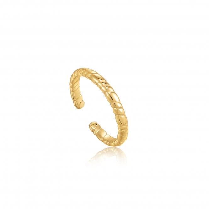 Gold Smooth Twist Thin Band Ring R038 - 01GAnia HaieR038 - 01G