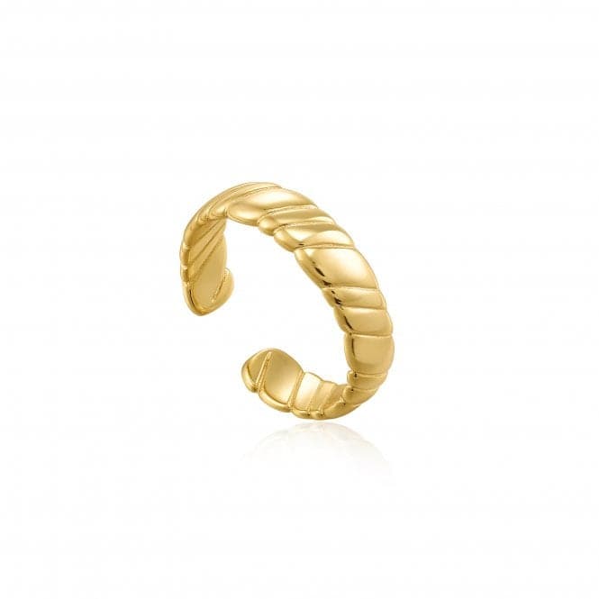 Gold Smooth Twist Wide Band Ring R038 - 02GAnia HaieR038 - 02G