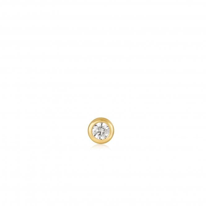 Gold Sparkle Bezel Barbell Single Earring E035 - 06GAnia HaieE035 - 06G