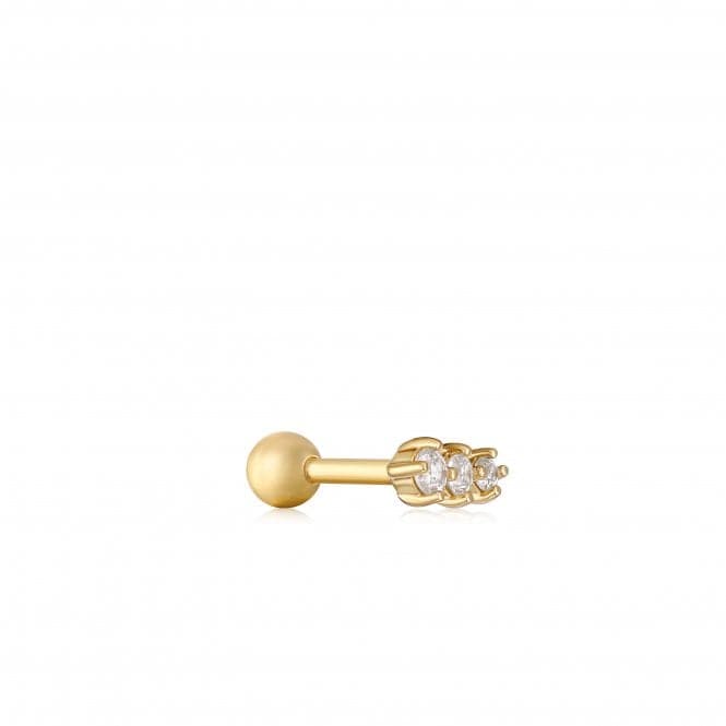 Gold Sparkle Crawler Barbell Single Earring E035 - 09GAnia HaieE035 - 09G