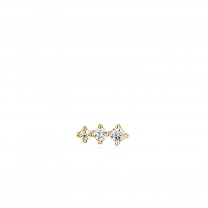 Gold Sparkle Crawler Barbell Single Earring E035 - 09GAnia HaieE035 - 09G