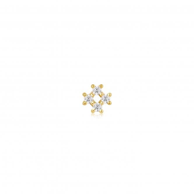 Gold Sparkle Cross Barbell Single Earring E047 - 13GAnia HaieE047 - 13G