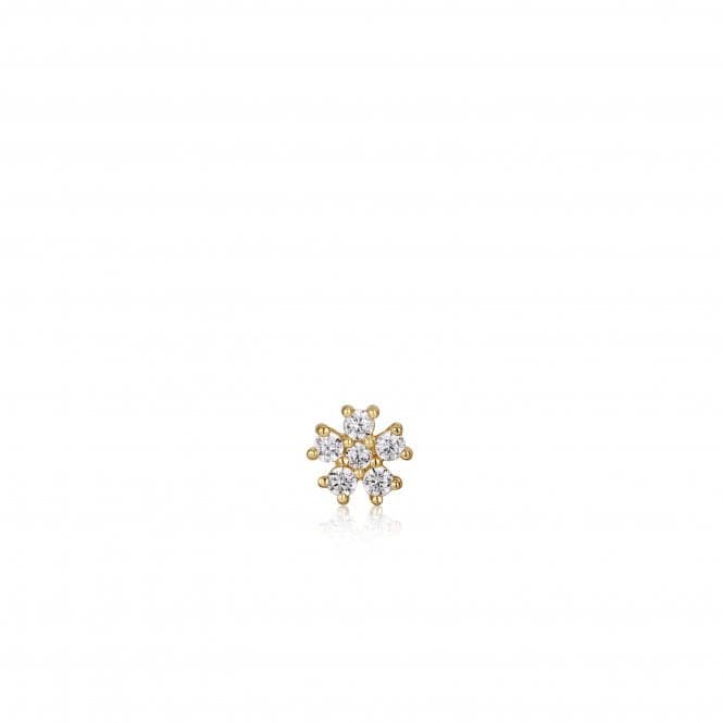 Gold Sparkle Flower Barbell Single Earring E035 - 10GAnia HaieE035 - 10G