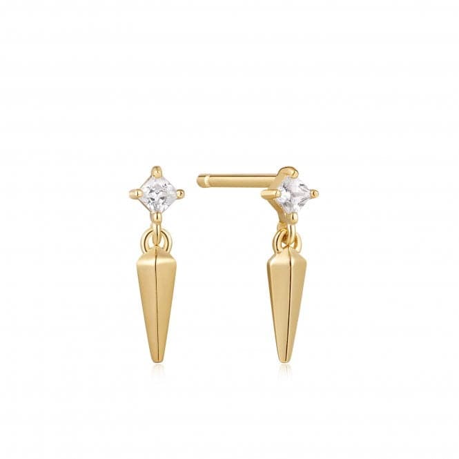 Gold Sparkle Spike Stud Earrings E041 - 03G - WAnia HaieE041 - 03G - W
