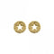 Gold Sparkle Star In Circle Earrings GEST3098ChloBoGEST3098