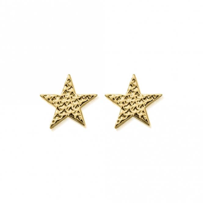 Gold Sparkle Star Stud Earrings GEST3097ChloBoGEST3097