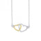 Gold Sterling Silver Interlinking Double Heart Necklace N4596Fiorelli SilverN4596