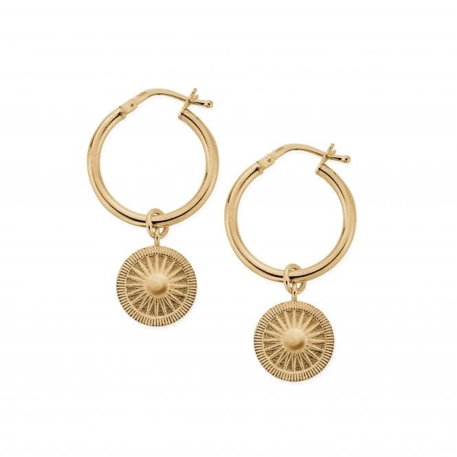 Gold Sun Catcher Hoop Earrings GEH3199ChloBoGEH3199