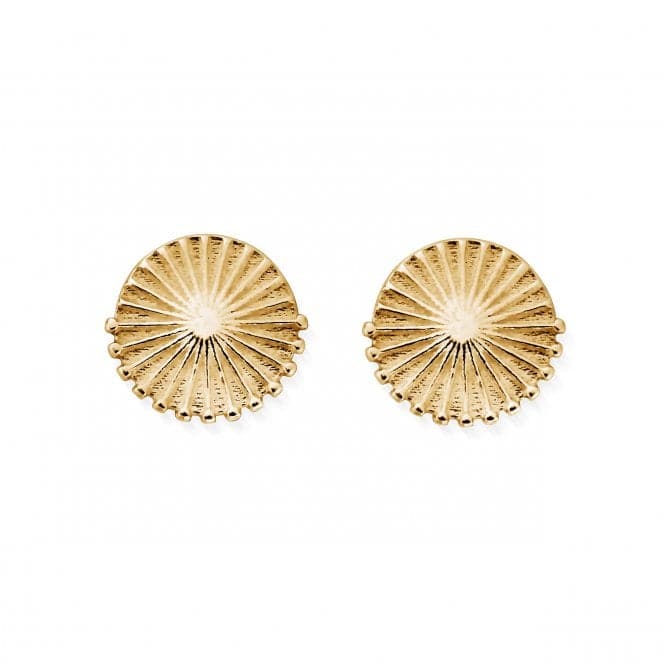 Gold Sunburst Stud Earrings GEST3215ChloBoGEST3215