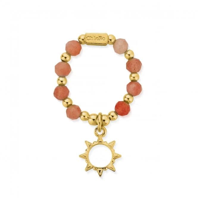 Gold Sunrise Peach Moonstone RingChloBoGR1PM3213 Small