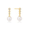 Gold Tennis Beaded Stone Pearl Drop Stud Earrings E065 - 03GAnia HaieE065 - 03G
