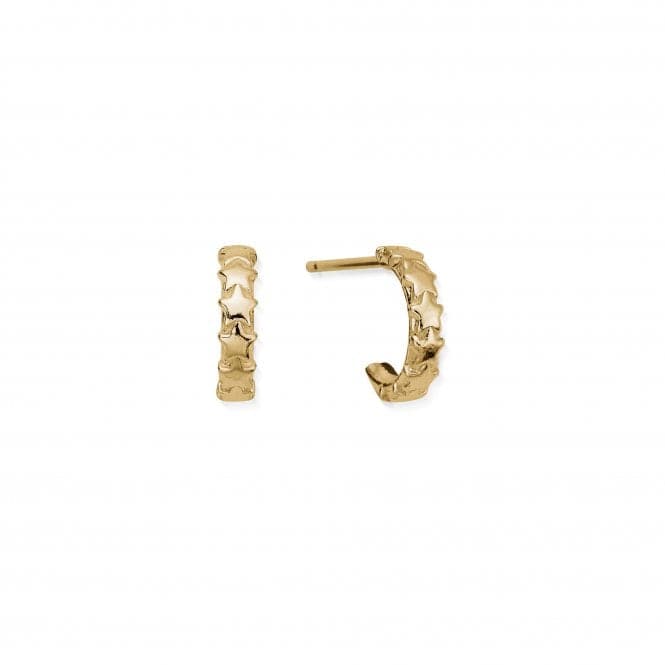 Gold Tiny Multi Star Huggie Hoop Earrings GEH3321ChloBoGEH3321