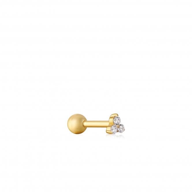 Gold Trio Sparkle Barbell Single Earring E035 - 08GAnia HaieE035 - 08G