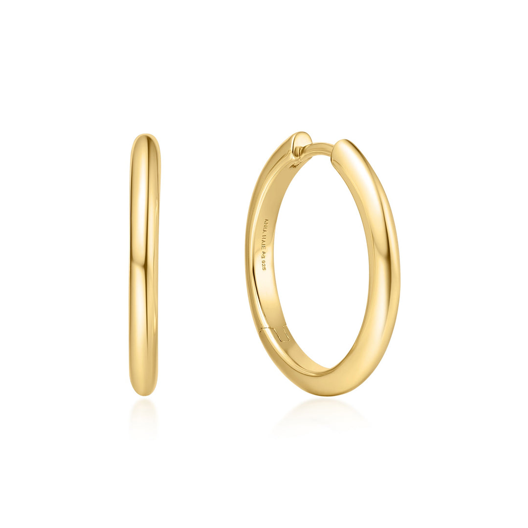 Gold Tube Medium Hoop Earrings E062 - 03GAnia HaieE062 - 03G