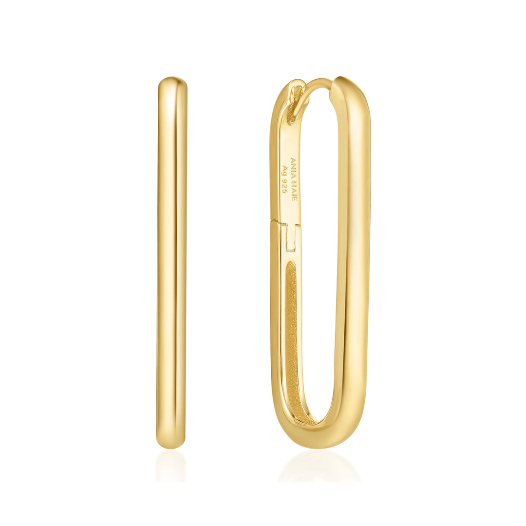 Gold Tube Oversized U Hoop Earrings E062 - 07GAnia HaieE062 - 07G